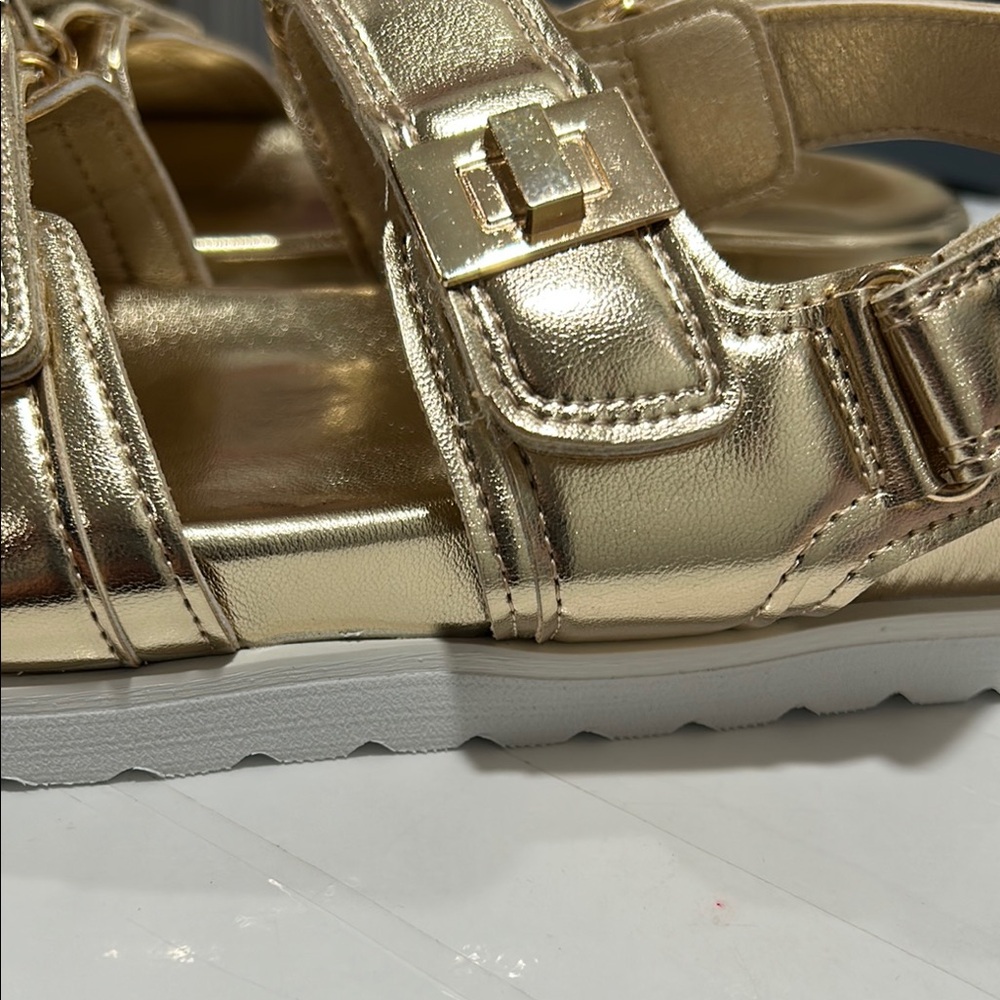 Modatope women’s Gold flat Sandals NWT size 8.. - Picture 5 of 12